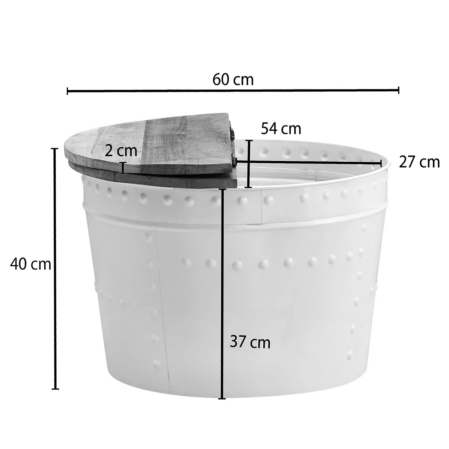 Ridgevalley Couchtisch Massaa II - Mango massiv / Metall - Mango / Weiß 8 Ridgevalley Couchtisch Massaa II - Mango massiv / Metall - Mango / Weiß – Bild 8