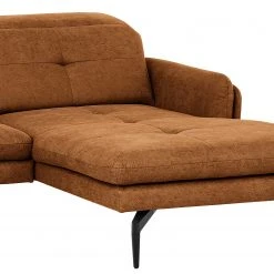 Loftscape Ecksofa Bosley - Antiklederlook - Microfaser Priya: Cognac - Longchair davorstehend rechts - Mit Hocker -Wohnzimmermöbel boutique en ligne 1000296745 211018 10240000913 DETAILS P000000001000296745