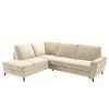 Loftscape Ecksofa Chanly - Microfaser Faria: Kashmir - Ottomane davorstehend links - Mit Schlaffunktion
