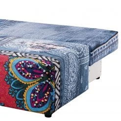 Mooved Schlafsofa Gabun - Flachgewebe - Blau / Rot - Wellenunterfederung -Wohnzimmermöbel boutique en ligne 1000296952 211018 10253002480 DETAILS P000000001000296952