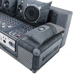 Mooved Schlafsofa Gabun - Flachgewebe - Blau / Silber - Wellenunterfederung -Wohnzimmermöbel boutique en ligne 1000296971 211018 10254002643 DETAILS P000000001000296971