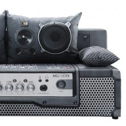 Mooved Schlafsofa Gabun - Flachgewebe - Blau / Silber - Wellenunterfederung -Wohnzimmermöbel boutique en ligne 1000296971 211018 10254002665 DETAILS P000000001000296971