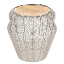 Loftscape Beistelltisch Espas - Mango massiv / Metall - Mango / Silber