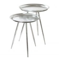 Loftscape Beistelltisch Hatta I - Metall - Silber