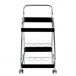 Loftscape Servierwagen Altamura - Glas / Metall - Schwarz / Chrom -Wohnzimmermöbel boutique en ligne 1000297665 211005 07575400089 DETAILS P000000001000297665