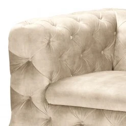 Red Living Sofa Merlin (2-Sitzer) - Samt Tomi: Creme -Wohnzimmermöbel boutique en ligne 1000298925 211214 18023201354 DETAILS P000000001000298925