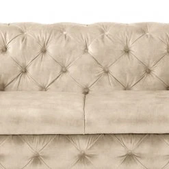 Red Living Sofa Merlin (2-Sitzer) - Samt Tomi: Creme -Wohnzimmermöbel boutique en ligne 1000298925 211214 18023201365 DETAILS P000000001000298925
