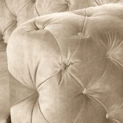 Red Living Sofa Merlin (2-Sitzer) - Samt Tomi: Creme -Wohnzimmermöbel boutique en ligne 1000298925 211214 18023201409 DETAILS P000000001000298925