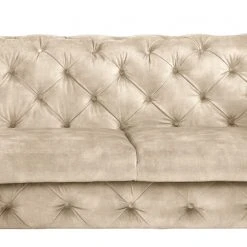 Ecksofa Merlin II - Samt Tomi: Creme - Longchair davorstehend links -Wohnzimmermöbel boutique en ligne 1000299174 211214 18052303062 DETAILS P000000001000299174