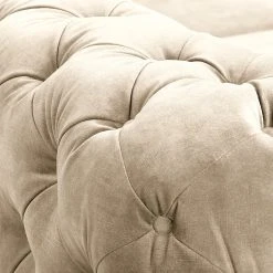 Ecksofa Merlin II - Samt Tomi: Creme - Longchair davorstehend links -Wohnzimmermöbel boutique en ligne 1000299174 211214 18052303117 DETAILS P000000001000299174