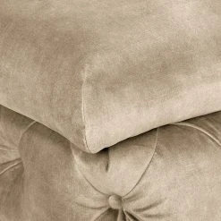 Ecksofa Merlin II - Samt Tomi: Creme - Longchair davorstehend links -Wohnzimmermöbel boutique en ligne 1000299174 211214 18052303161 DETAILS P000000001000299174