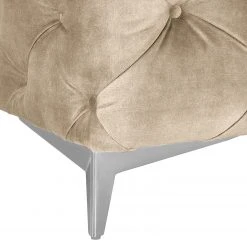 Ecksofa Merlin II - Samt Tomi: Creme - Longchair davorstehend links -Wohnzimmermöbel boutique en ligne 1000299174 211214 18052403183 DETAILS P000000001000299174