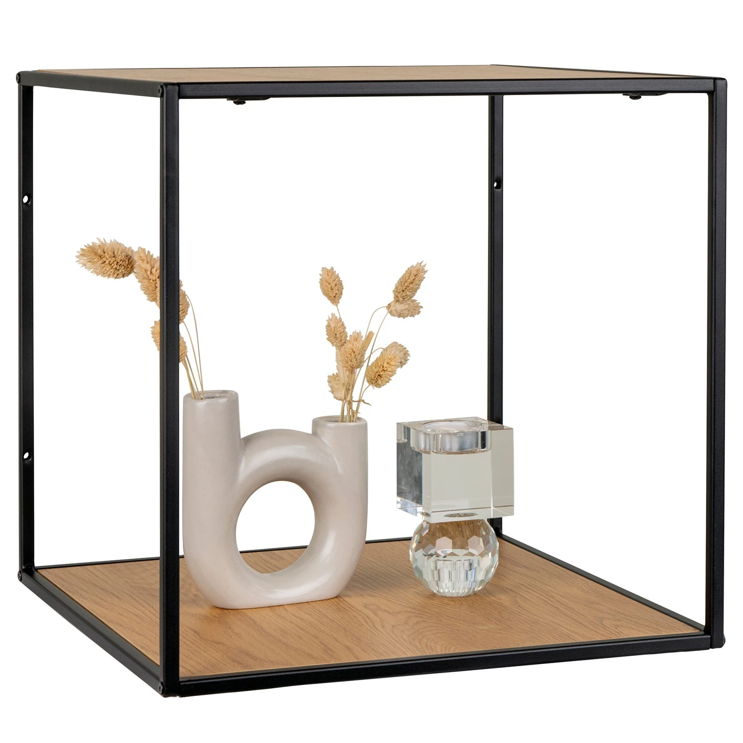 Red Living Wandregal Vapi II - Schwarz / Eiche Dekor 3 Red Living Wandregal Vapi II - Schwarz / Eiche Dekor – Bild 3