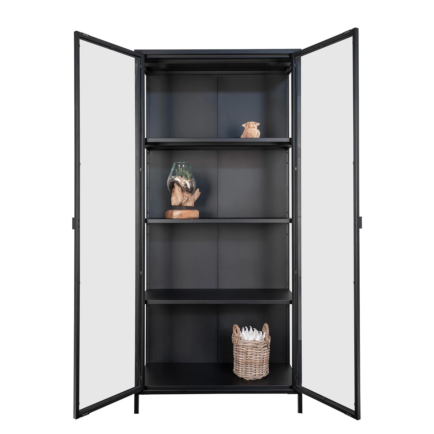 Red Living Vitrinenschrank Bagh - Metall - Schwarz 7 Red Living Vitrinenschrank Bagh - Metall - Schwarz – Bild 7