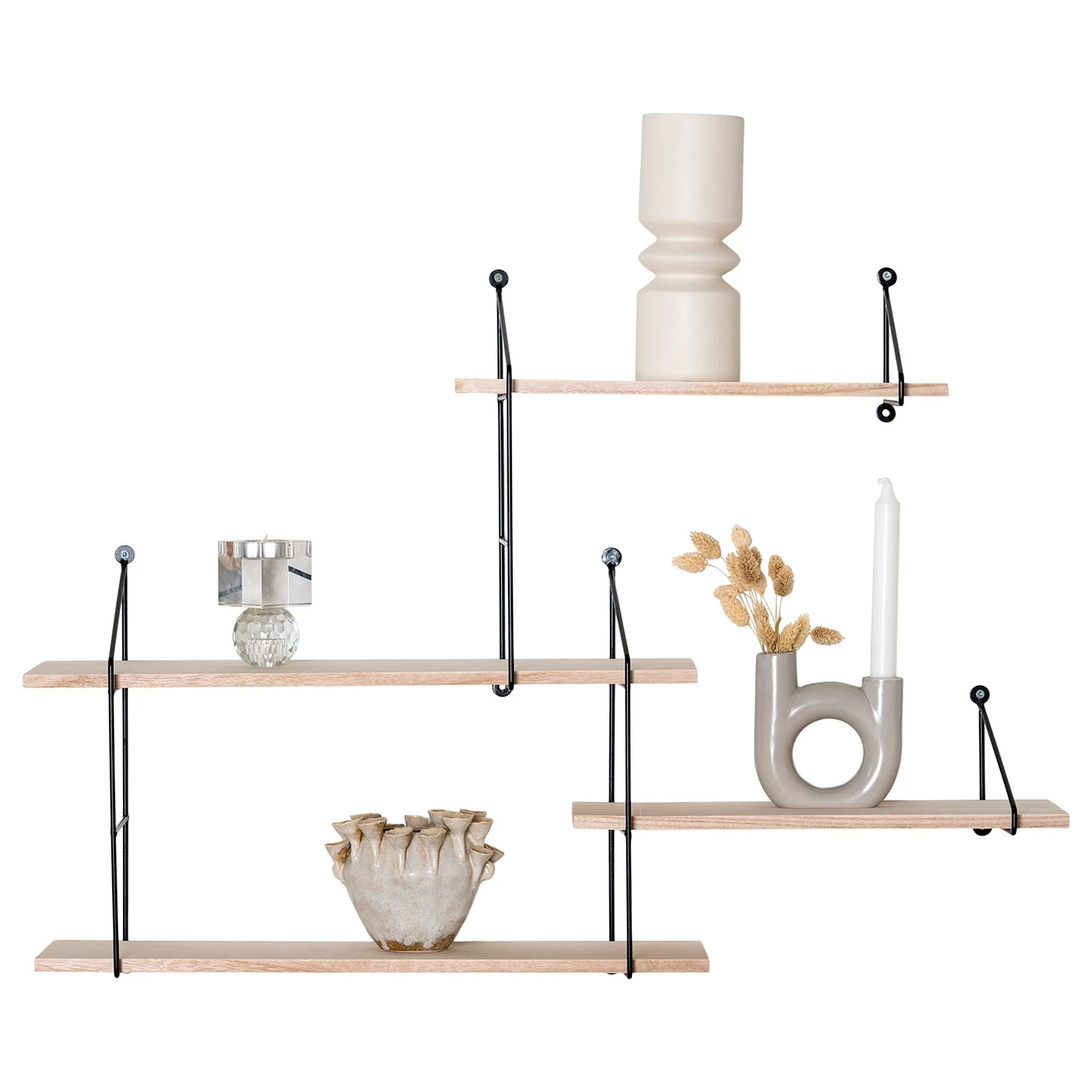 Red Living Wandregal Hanno - Paulownia massiv / Metall - Paulownia / Schwarz 3 Red Living Wandregal Hanno - Paulownia massiv / Metall - Paulownia / Schwarz – Bild 3