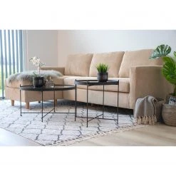 Red Living Beistelltisch Vehas - Glas / Metall - Schwarz -Wohnzimmermöbel boutique en ligne 1000299452 211012 134746000118 MOOD DETAILS P000000001000299452 mood