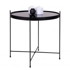 Red Living Beistelltisch Vehas - Glas / Metall - Schwarz -Wohnzimmermöbel boutique en ligne 1000299452 211012 13474600131 DETAILS P000000001000299452