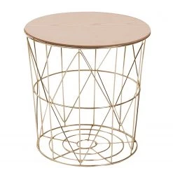 FLHF Beistelltisch Armina I - Akazie Dekor / Gold