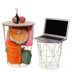 FLHF Beistelltisch Armina II - Akazie Dekor / Gold -Wohnzimmermöbel boutique en ligne 1000299479 211012 15341100072 DETAILS P000000001000299479