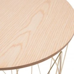 FLHF Beistelltisch Armina II - Akazie Dekor / Gold -Wohnzimmermöbel boutique en ligne 1000299479 211012 15341100083 DETAILS P000000001000299479