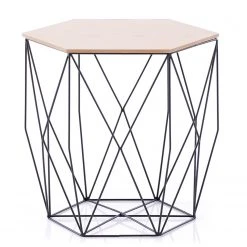 FLHF Beistelltisch Steria (3er-Set) - Akazie Dekor / Schwarz -Wohnzimmermöbel boutique en ligne 1000299480 211012 15341100080 DETAILS P000000001000299480