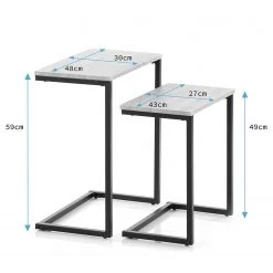 FLHF Beistelltisch Alt (2er-Set) - Walnuss Dekor -Wohnzimmermöbel boutique en ligne 1000299484 211012 153411000583 SKETCH DETAILS P000000001000299484 sketch