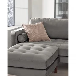 Loftscape Sofa Lazac (3-Sitzer) - Samt Juin: Grau -Wohnzimmermöbel boutique en ligne 1000300366 211229 15021600183 MOOD DETAILS P000000001000300366 mood