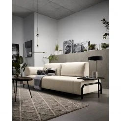 Loftscape Sofa Matt (3-Sitzer) - Flachgewebe Badra: Beige - Tablett -Wohnzimmermöbel boutique en ligne 1000300371 211229 15022300241 MOOD DETAILS P000000001000300371 mood