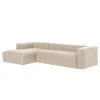 Loftscape Ecksofa Mandal I - Chenille Gratia: Beige - Longchair davorstehend links