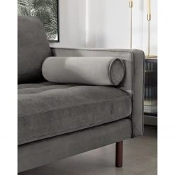 Loftscape Ecksofa Monza - Samt - Samt Juin: Grau - Breite: 222 cm - Longchair davorstehend links -Wohnzimmermöbel boutique en ligne 1000300412 211229 15030700782 MOOD DETAILS P000000001000300412 mood