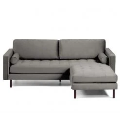 Loftscape Ecksofa Monza - Samt - Samt Juin: Grau - Breite: 222 cm - Longchair davorstehend links -Wohnzimmermöbel boutique en ligne 1000300412 211229 15030700792 DETAILS P000000001000300412