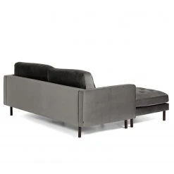 Loftscape Ecksofa Monza - Samt - Samt Juin: Grau - Breite: 222 cm - Longchair davorstehend links -Wohnzimmermöbel boutique en ligne 1000300412 211229 15030700803 DETAILS P000000001000300412