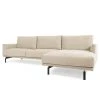 Loftscape Ecksofa Norfolk - Chenille Gratia: Beige - Longchair davorstehend rechts
