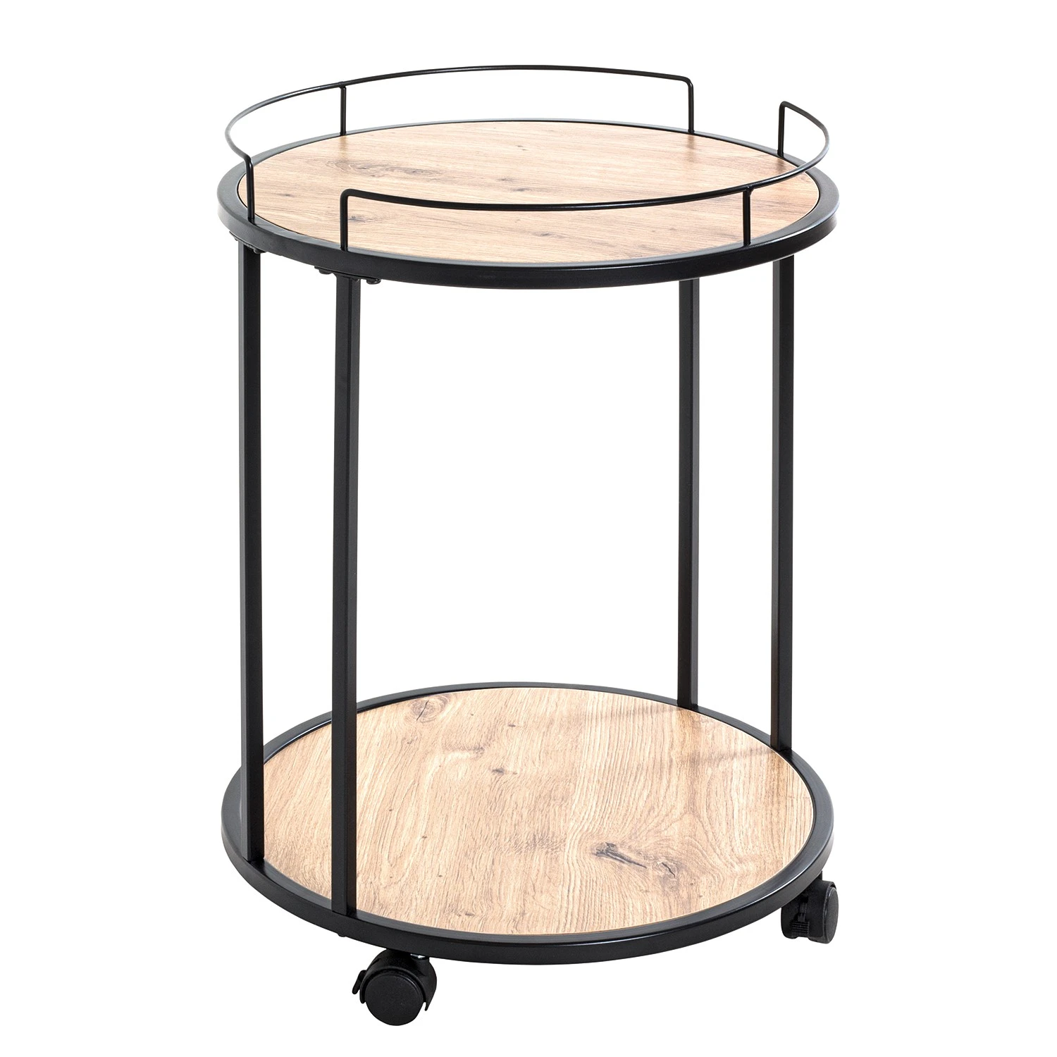 Loftscape Beistelltisch Samuro - Metall - Eiche Dekor / Schwarz 1 Loftscape Beistelltisch Samuro - Metall - Eiche Dekor / Schwarz