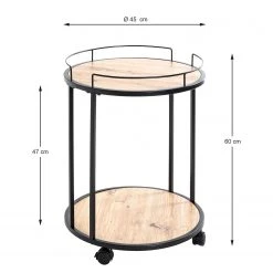 Loftscape Beistelltisch Samuro - Metall - Eiche Dekor / Schwarz 11 Loftscape Beistelltisch Samuro - Metall - Eiche Dekor / Schwarz -Wohnzimmermöbel boutique en ligne 1000300698 211015 104936000544 SKETCH DETAILS P000000001000300698 sketch