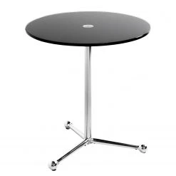 Loftscape Beistelltisch Suan - Glas / Metall - Schwarz / Chrom