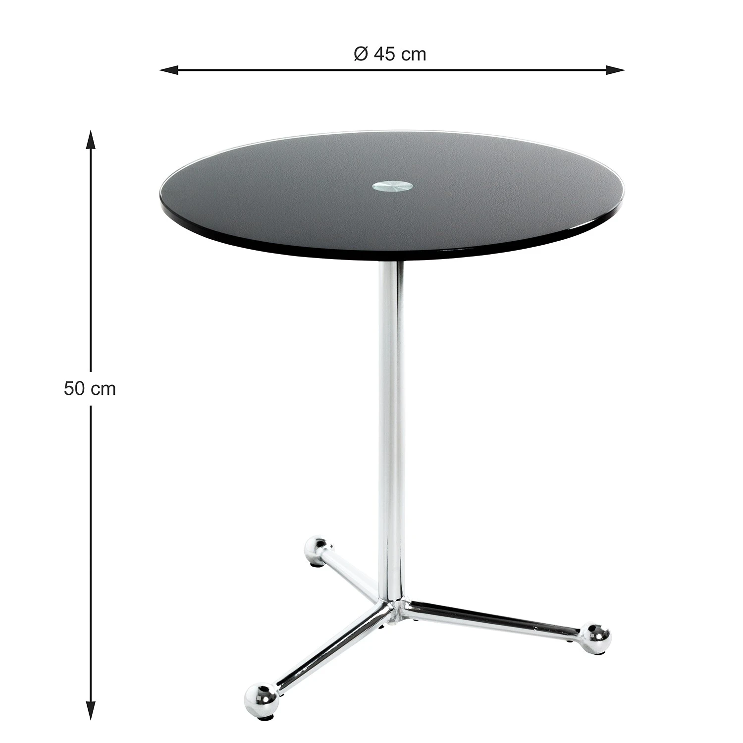 Loftscape Beistelltisch Suan - Glas / Metall - Schwarz / Chrom 3 Loftscape Beistelltisch Suan - Glas / Metall - Schwarz / Chrom – Bild 3