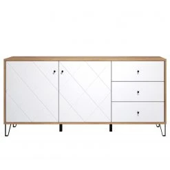 Trendteam Sideboard Touch II - Eiche Artisan Dekor / Weiß