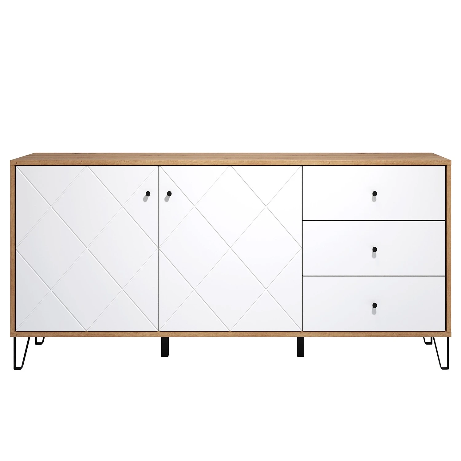 Trendteam Sideboard Touch II - Eiche Artisan Dekor / Weiß 1 Trendteam Sideboard Touch II - Eiche Artisan Dekor / Weiß