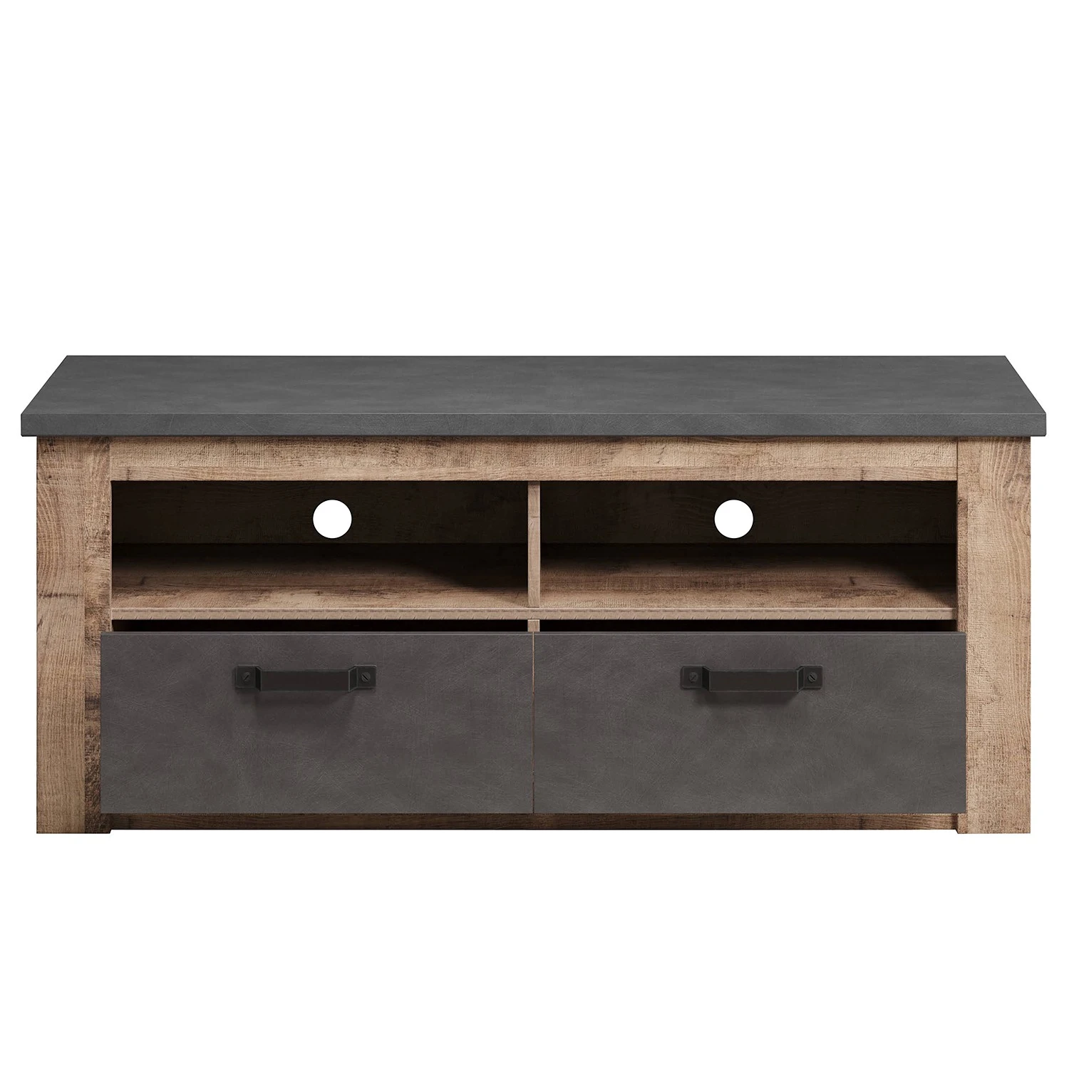 Trendteam Wohnwand Georgia (4-teilig) - Dunkelgrau / Eiche Rustikal Dekor 10 Trendteam Wohnwand Georgia (4-teilig) - Dunkelgrau / Eiche Rustikal Dekor – Bild 10