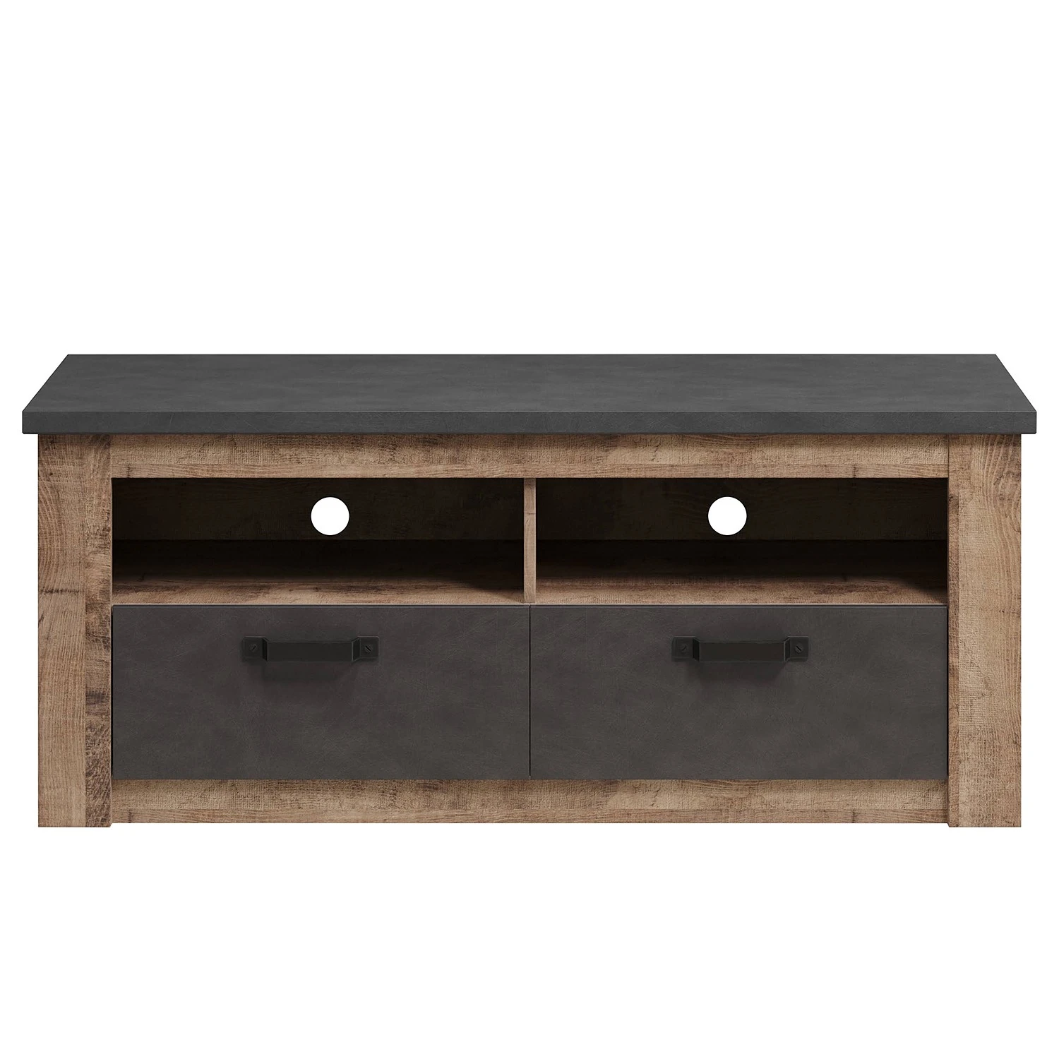 Trendteam Wohnwand Georgia (4-teilig) - Dunkelgrau / Eiche Rustikal Dekor 13 Trendteam Wohnwand Georgia (4-teilig) - Dunkelgrau / Eiche Rustikal Dekor – Bild 13