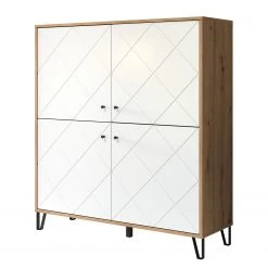 Trendteam Highboard Touch - Eiche Artisan Dekor / Weiß