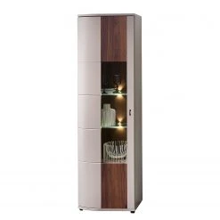 Loftscape Standvitrine Saida - Inkl. Beleuchtung - Kaschmir / Nussbaum Dekor