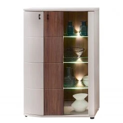 Loftscape Highboard Saida I - Inkl. Beleuchtung - Kaschmir / Nussbaum Dekor