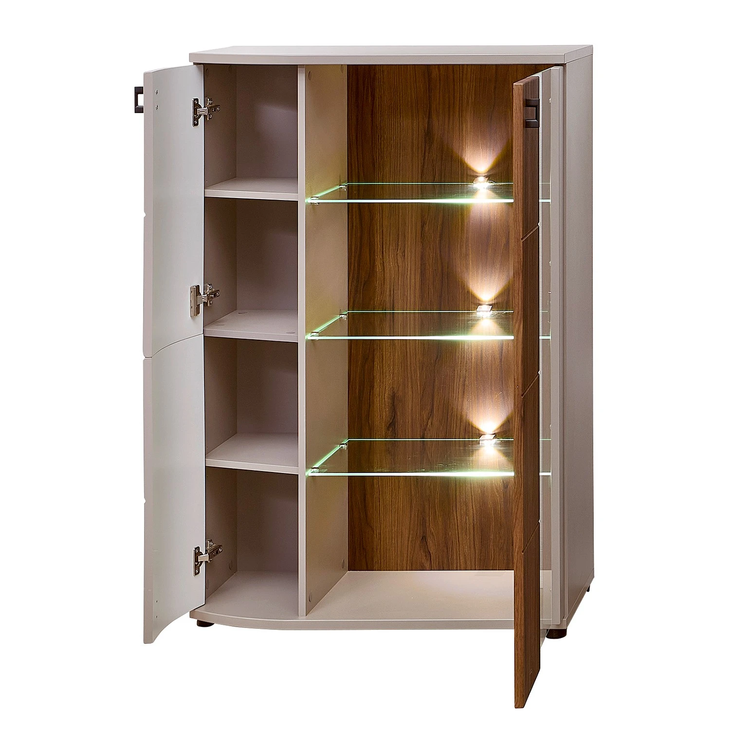 Loftscape Highboard Saida I - Inkl. Beleuchtung - Kaschmir / Nussbaum Dekor 6 Loftscape Highboard Saida I - Inkl. Beleuchtung - Kaschmir / Nussbaum Dekor – Bild 6