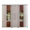 Loftscape Highboard Saida II - Inkl. Beleuchtung - Kaschmir / Nussbaum Dekor
