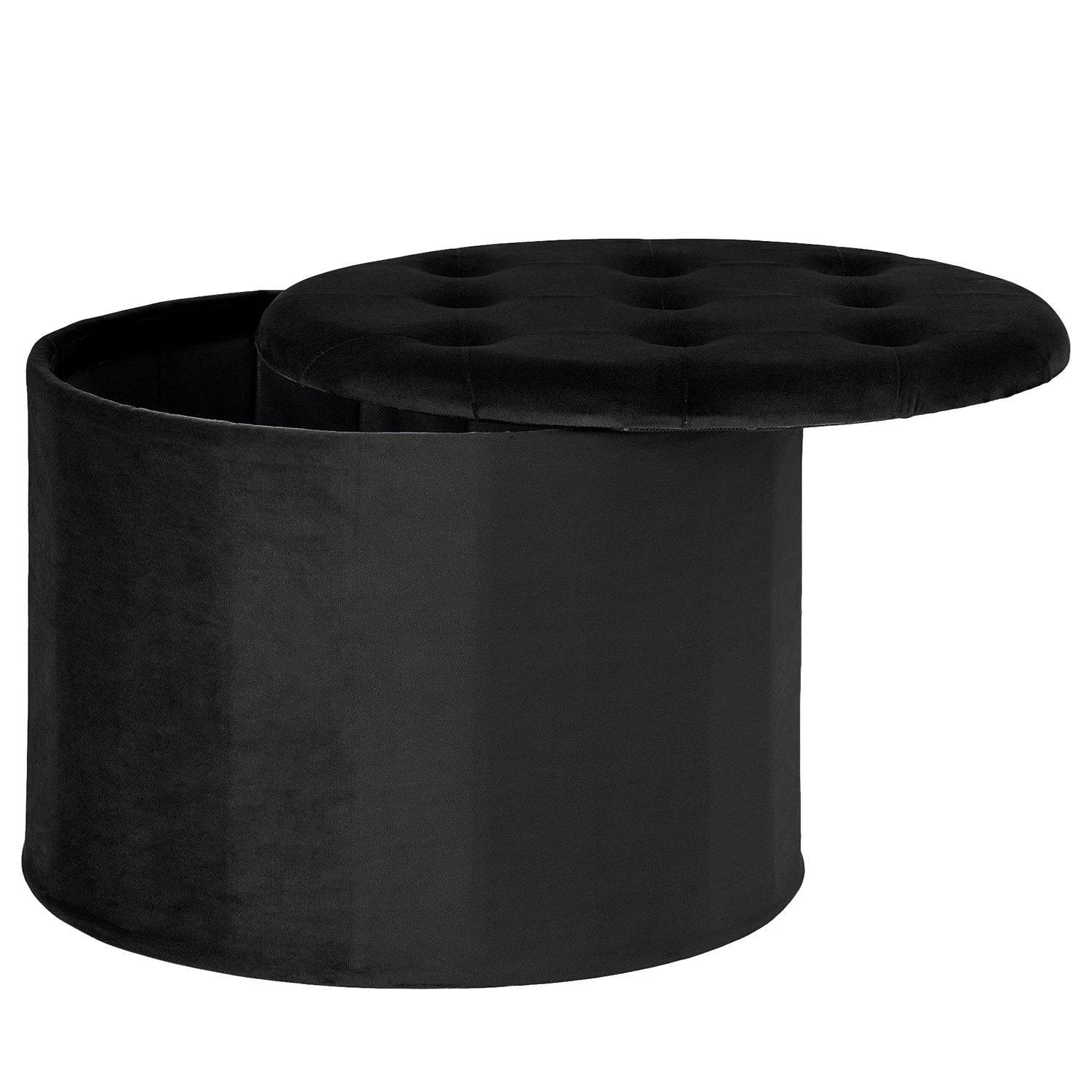 Loftscape Polsterhocker Latori - Samt - Schwarz 5 Loftscape Polsterhocker Latori - Samt - Schwarz – Bild 5