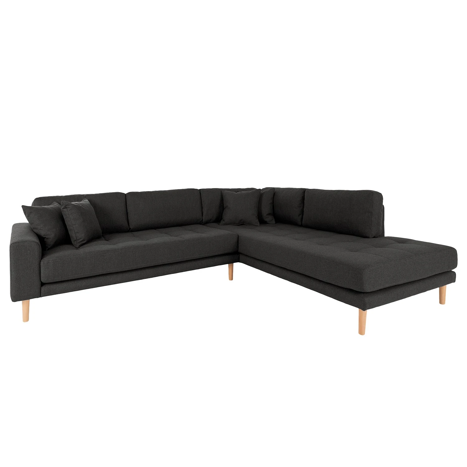 Loftscape Ecksofa Cordova II - Samt - Dunkelgrau - Longchair davorstehend rechts 1 Loftscape Ecksofa Cordova II - Samt - Dunkelgrau - Longchair davorstehend rechts