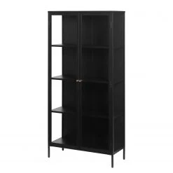 Loftscape Vitrinenschrank Angelus I - Metall / Glas - Schwarz