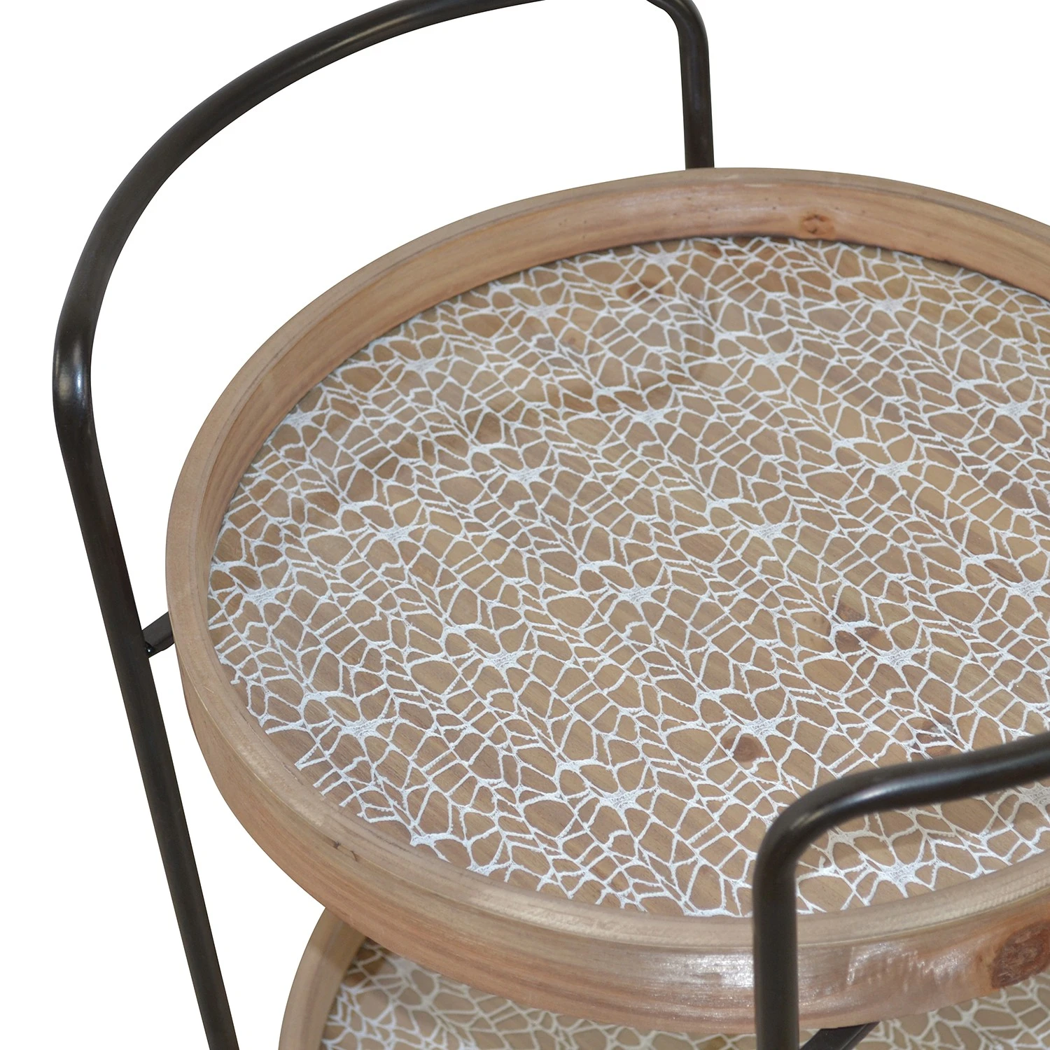 Red Living Servierwagen Gadeby - Metall - Eiche Dekor / Schwarz 3 Red Living Servierwagen Gadeby - Metall - Eiche Dekor / Schwarz – Bild 3